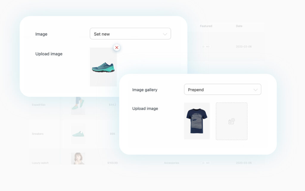 Bulk edit product images