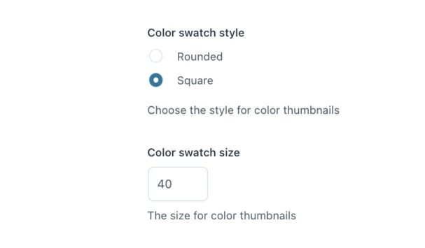 Customization - Color swatches