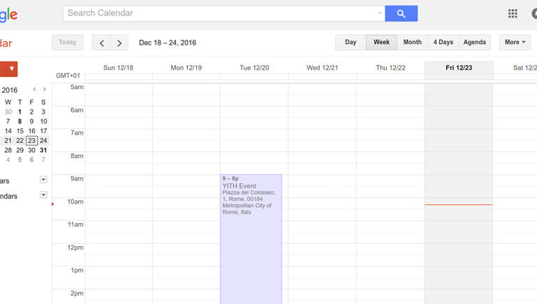 Google calendar