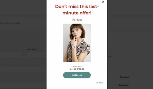 Last deal on Checkout page