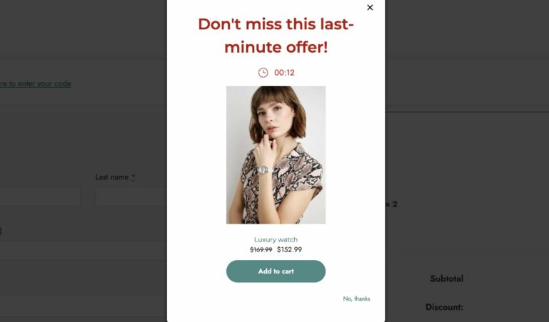 Last deal on Checkout page