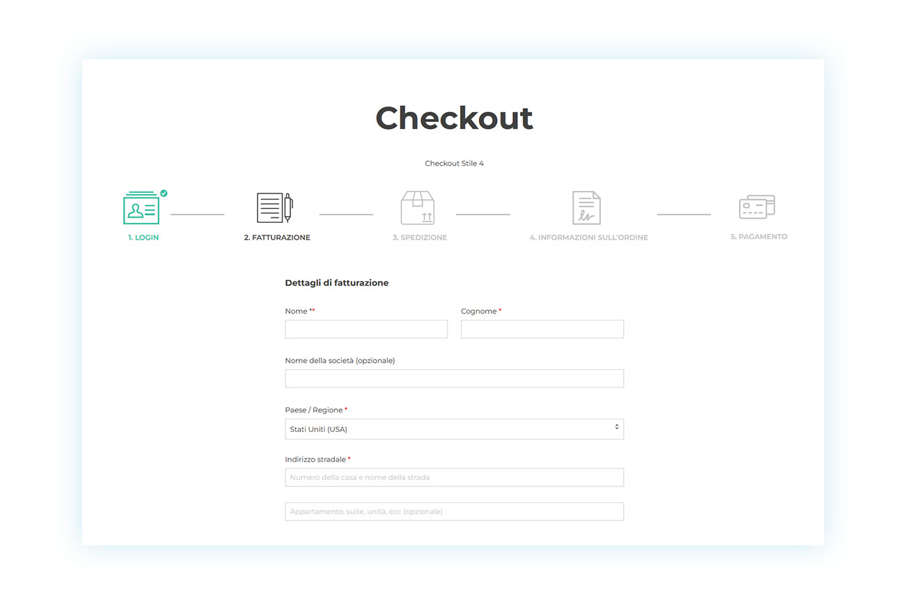 Migliora il checkout del tuo e-Commerce dividendolo in una serie di passaggi
