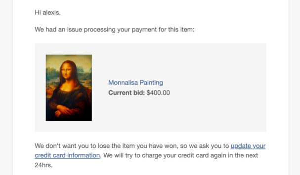 1st failed payment attempt