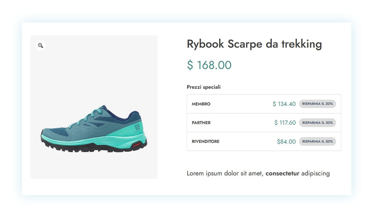 Prezzi diversi in base al tipo di utenza