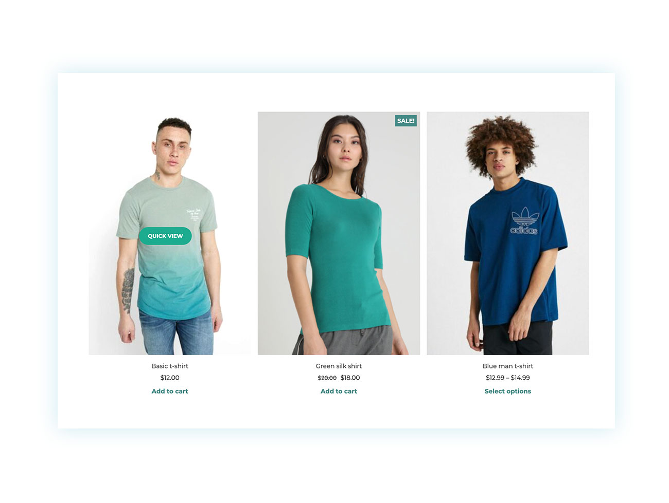 Product with additional preview button