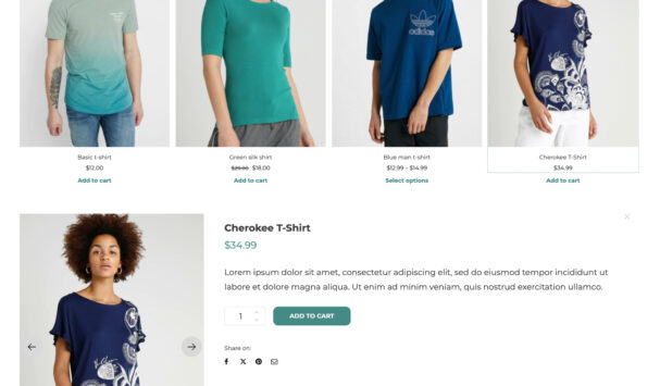 Quick view - inline / cascading