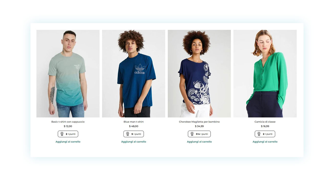 Sistema di punti ottenibili dai clienti