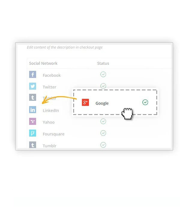 Order social media buttons