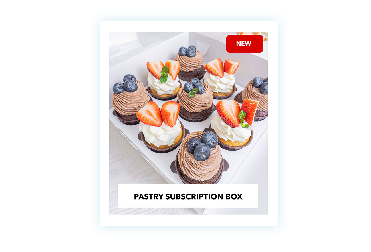 Weekly box of sweet products