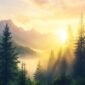 A serene mountain landscape at sunrise, soft mist rolling over pine trees, warm golden sunlight breaking through, hyper-realistic, ultra-detailed, calming atmosphere --ar 4:3 --style raw --v 6.1 Job ID: d66b2580-6a1a-408b-aeaa-14258e2d012c