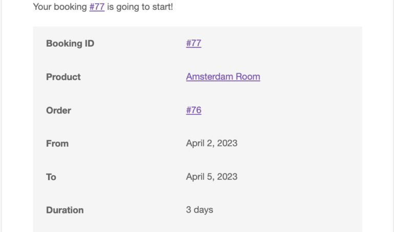 Email - Before start date