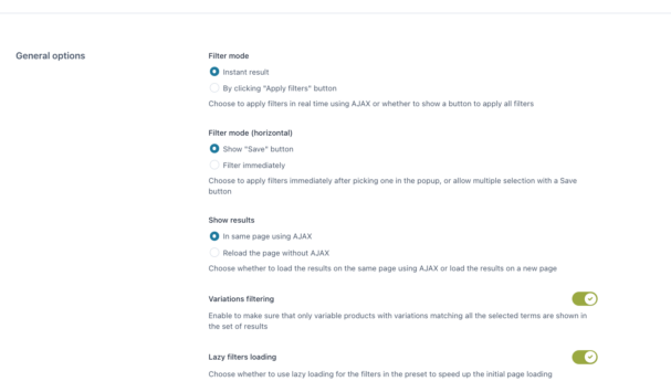 General options (1/2)