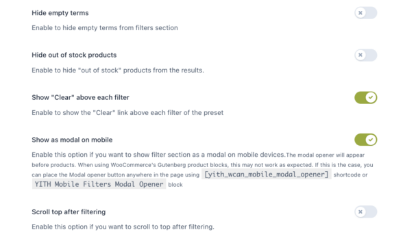 General options (2/2)