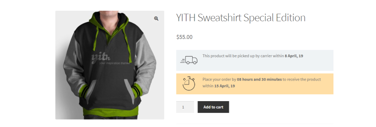 Delivery message - Frontend